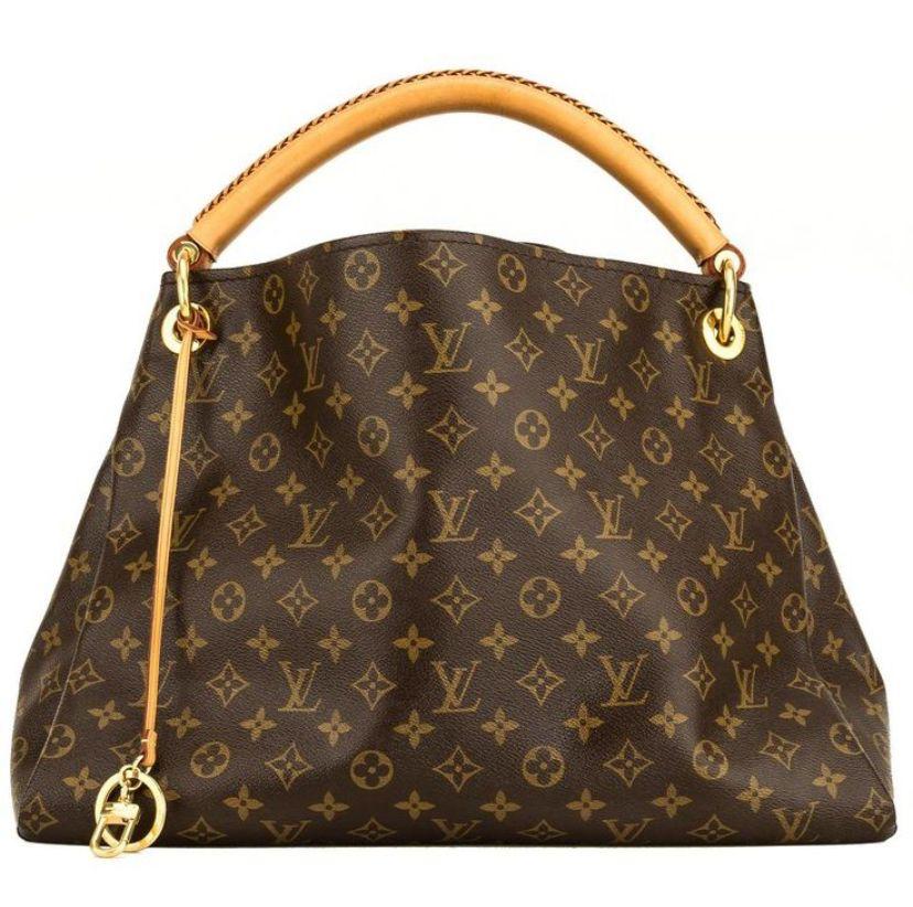 Louis Vuitton Brown Monogram Coated Canvas Artsy MM Gold Hardware