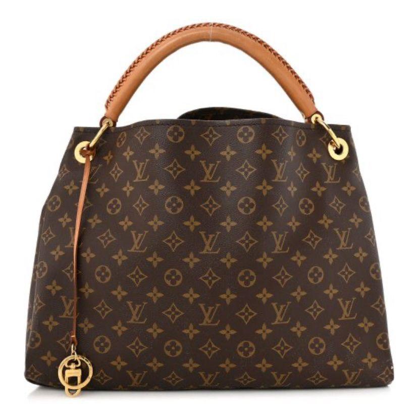 Louis Vuitton Brown Monogram Coated Canvas Artsy MM Gold Hardware