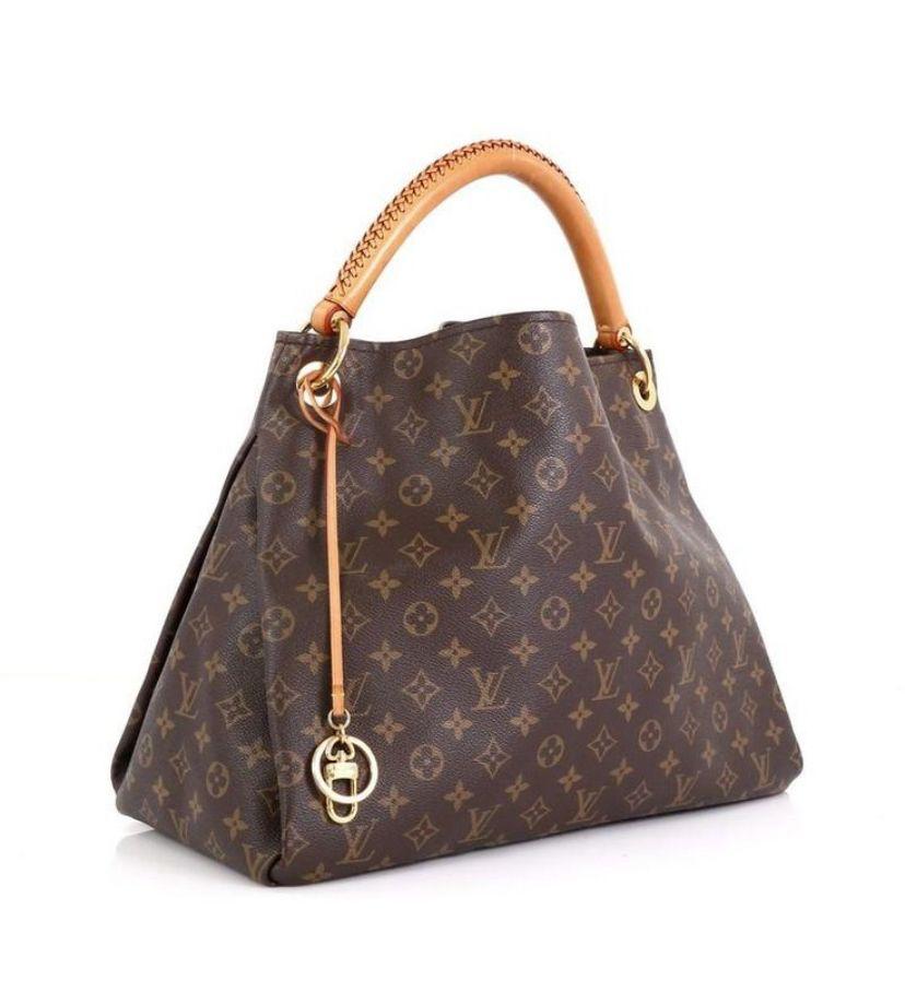 Louis Vuitton Brown Monogram Coated Canvas Artsy MM Gold Hardware